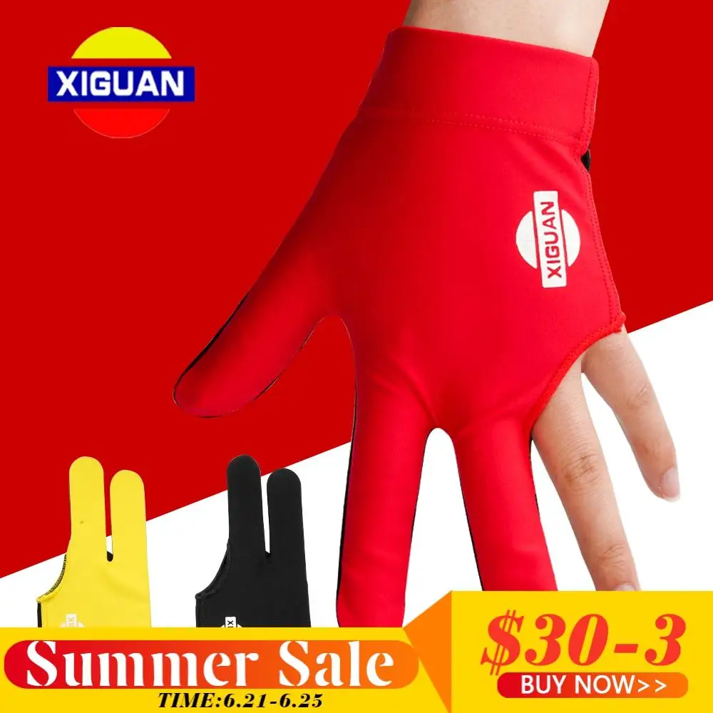 XIGUAN Billiard Gloves Pool/Snooker Cue Three Fingers Gloves Non-slip Left/Right Hand Red/Yellow/Black/Blue Billiard Accessory
XIGUAN Billiard Gloves Pool/Snooker Cue Three Fingers Gloves Non-slip Left/Right Hand Red/Yellow/Black/Blue Billiard Accessory