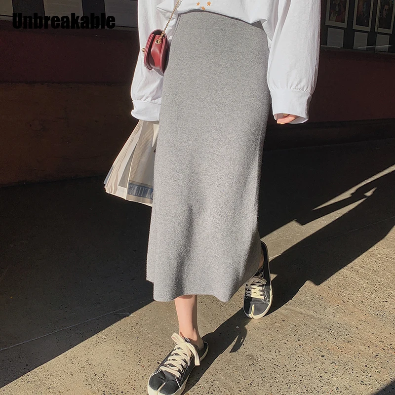 Colorful Women Knitted Skirt Elastic Waist Female Sweater Skirts A-line Split Lady Skirt 2020 Autumn Winter Midi Skirts Female
Colorful Women Knitted Skirt Elastic Waist Female Sweater Skirts A-line Split Lady Skirt 2020 Autumn Winter Midi Skirts Female