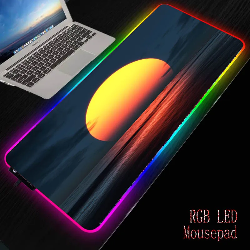 Большой игровой коврик для мыши с закатом пейзажа RGB, игровой светодиодный компьютерный коврик для мыши с подсветкой клавиатуры, Настольный...
Большой игровой коврик для мыши с закатом пейзажа RGB, игровой светодиодный компьютерный коврик для мыши с подсветкой клавиатуры, Настольный...