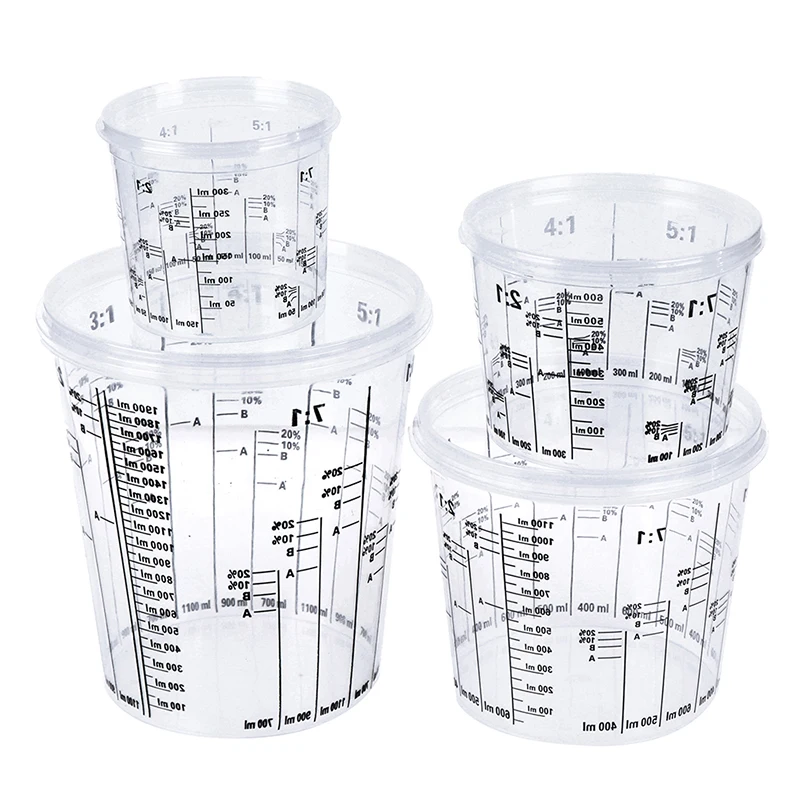 1pcs Plastic Paint Mixing Cups 385ml 750ml 1400ml 2300ml Paint Mixing Calibrated Cup For Accurate Mixing Of Paint And Liquids
1pcs Plastic Paint Mixing Cups 385ml 750ml 1400ml 2300ml Paint Mixing Calibrated Cup For Accurate Mixing Of Paint And Liquids
