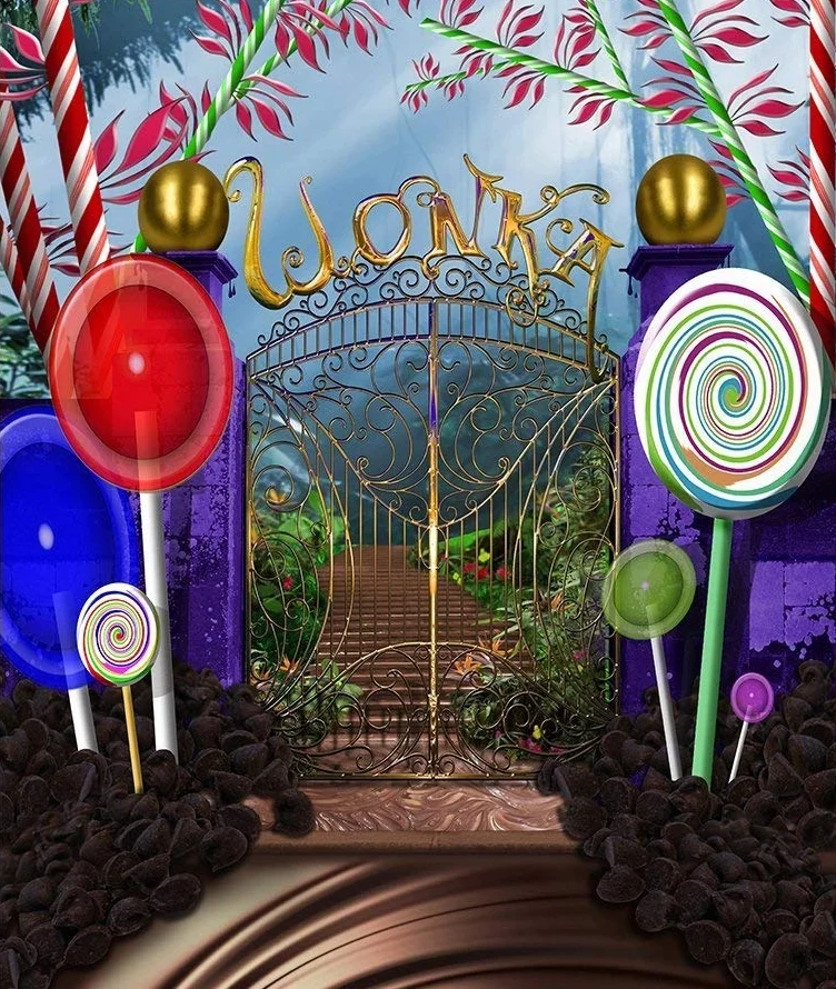 custom Wonka Heaven Gates Door Lollipop Candy birthday party photo background baby shower children photography backdrops vinyl
custom Wonka Heaven Gates Door Lollipop Candy birthday party photo background baby shower children photography backdrops vinyl