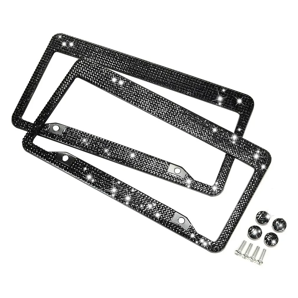 Handcrafted Black Crystal Premium Stainless Steel Bling License Plate Frame 2 Holes License Plate Holder
Handcrafted Black Crystal Premium Stainless Steel Bling License Plate Frame 2 Holes License Plate Holder