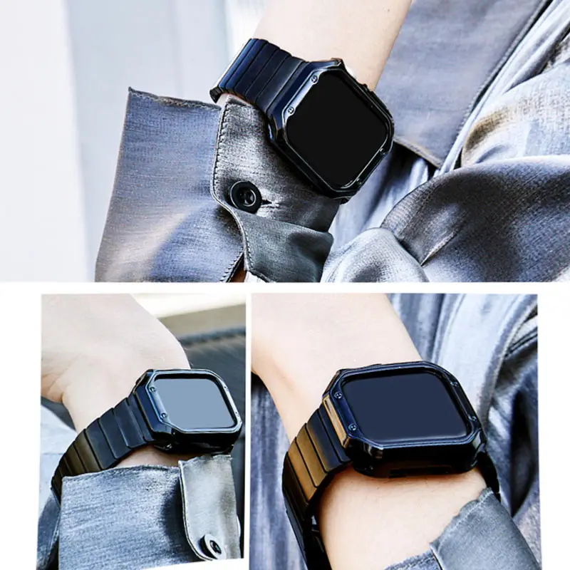Чехол для часов Apple Watch band 7 6 SE 5 4 3 2 1 42 мм 38 мягкая прозрачная защитная пленка из ТПУ