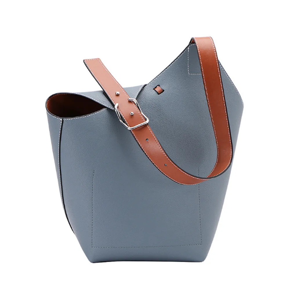 Women Bag 2020 Fashion Genuine Leather Handbag Designer Real Leather Handbag Ladies Bucket Bag Single Shoulder Bag Woman
Women Bag 2020 Fashion Genuine Leather Handbag Designer Real Leather Handbag Ladies Bucket Bag Single Shoulder Bag Woman