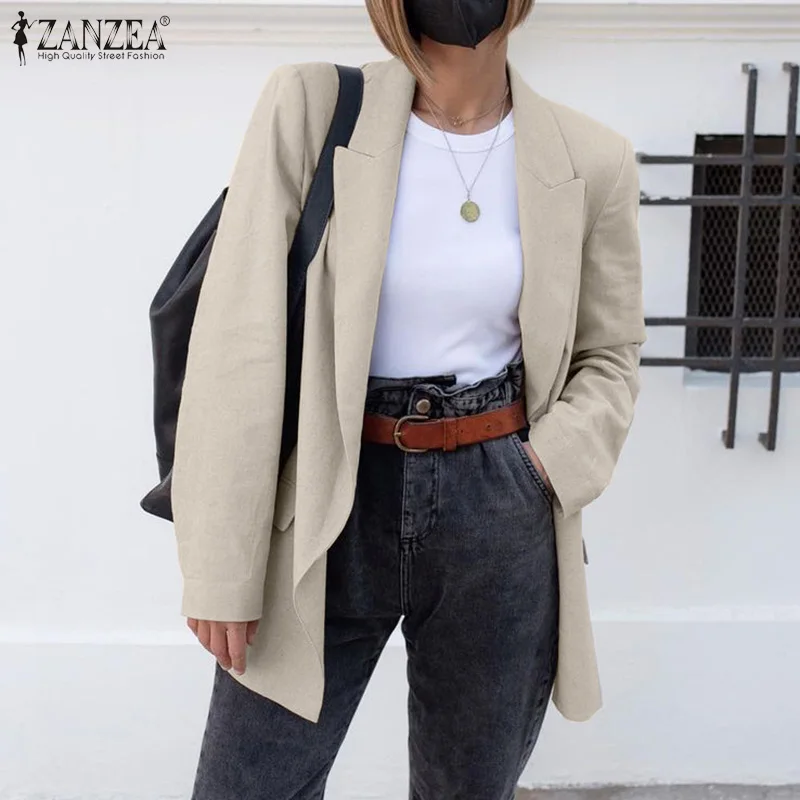 ZANZEA Autumn Fashion Blazer Casual Lady Lapel Outwear Oversize Womens Solid Officewear Coats 2021 Stylish Long Sleeve Cardigans
ZANZEA Autumn Fashion Blazer Casual Lady Lapel Outwear Oversize Womens Solid Officewear Coats 2021 Stylish Long Sleeve Cardigans