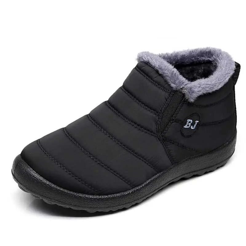 Men Boots 2020 Solid Warm Plush Inside Winter Keep Antiskid Bottom Waterproof Shoes Casual Male Botas Hombre | Обувь