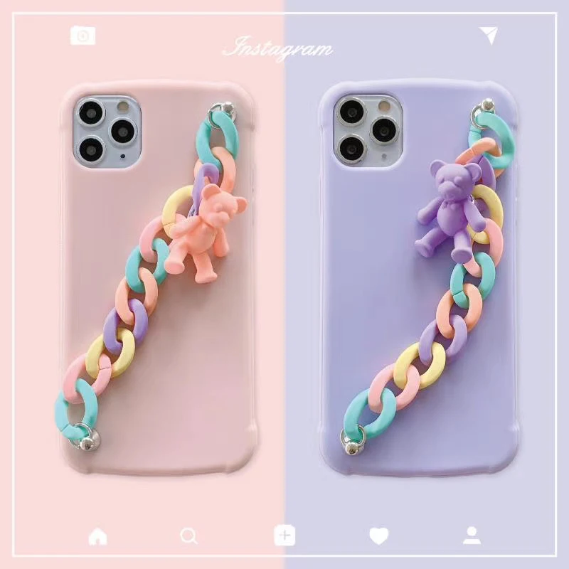 Hot 3D Rainbow Candy Bracelet Cute Bear Soft Silicon Phone Case For iPhone 7 8 Plus X XS XR Max 11 Pro 2020 SE Anti-fall Cover
Hot 3D Rainbow Candy Bracelet Cute Bear Soft Silicon Phone Case For iPhone 7 8 Plus X XS XR Max 11 Pro 2020 SE Anti-fall Cover