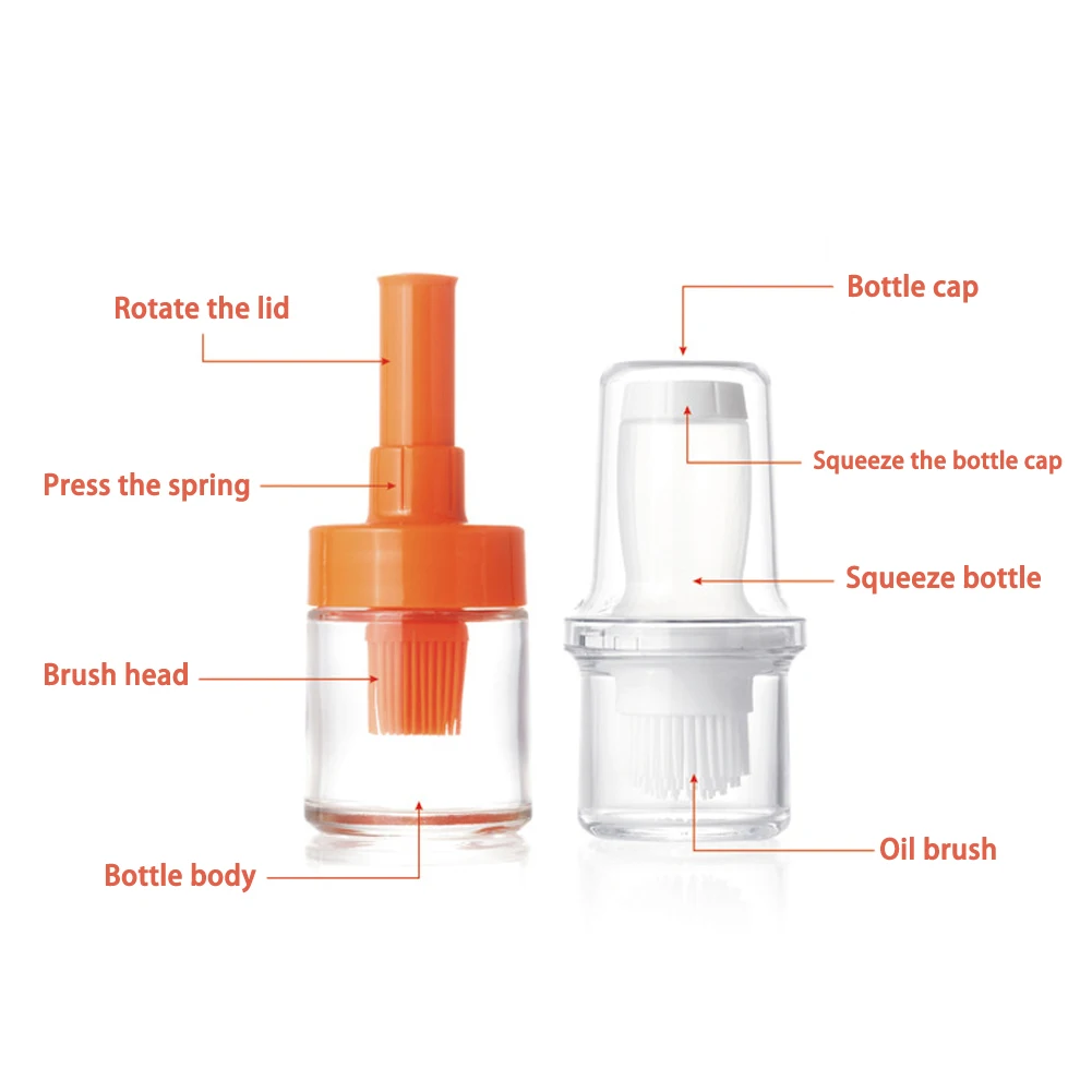 Silicone Bottle With Brush Silicone Portable Baking Bbq Oil Butter Seasoning Brush Bottle Household Kitchen Accessories Tools
Silicone Bottle With Brush Silicone Portable Baking Bbq Oil Butter Seasoning Brush Bottle Household Kitchen Accessories Tools