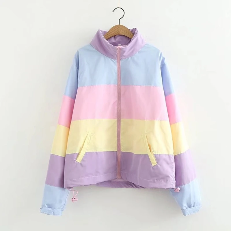 Women Winter Padded Puffer Jacket Rainbow Stripes Hooded Drawstring Zipper Coat BX0B
Women Winter Padded Puffer Jacket Rainbow Stripes Hooded Drawstring Zipper Coat BX0B