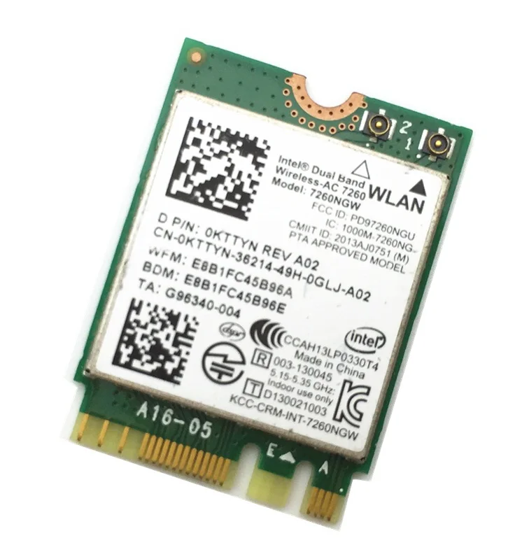 Новинка, оригинал, для Intel Dual Band AC 7260 7260NGW 2,4G/5G WIFI 802.11ac 867 Мбит/с NGFF WiFi для беспроводной карты Bluetooth 4,0
Новинка, оригинал, для Intel Dual Band AC 7260 7260NGW 2,4G/5G WIFI 802.11ac 867 Мбит/с NGFF WiFi для беспроводной карты Bluetooth 4,0