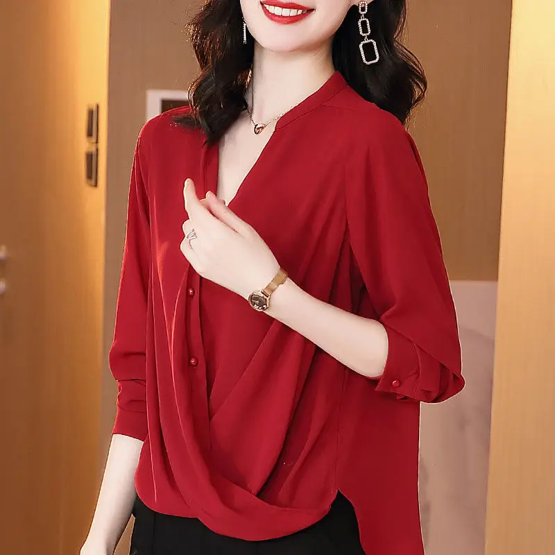 Spring Pink Shirt Women Blouses Versatile Long Sleeve T-shirt Chiffon Top Clothing Crop Korean Plus Size Ladies Female Fashion
Spring Pink Shirt Women Blouses Versatile Long Sleeve T-shirt Chiffon Top Clothing Crop Korean Plus Size Ladies Female Fashion