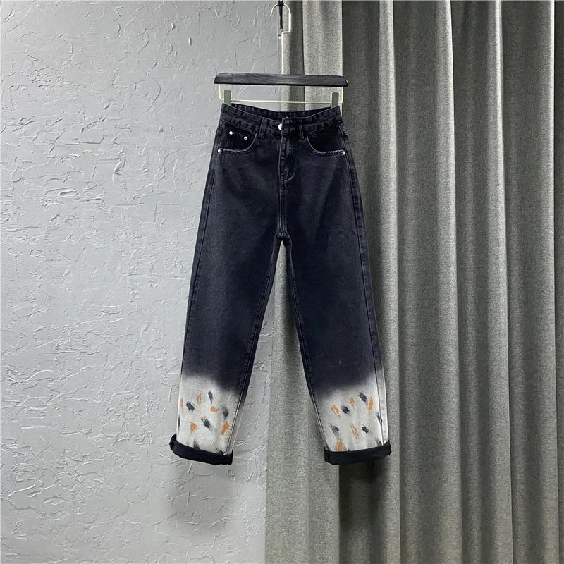 2021 Autumn New European Goods Fashion Gradient Color Printed Jeans Womans Long Harem Pants for Women Jean Female Denim Trousers
2021 Autumn New European Goods Fashion Gradient Color Printed Jeans Womans Long Harem Pants for Women Jean Female Denim Trousers