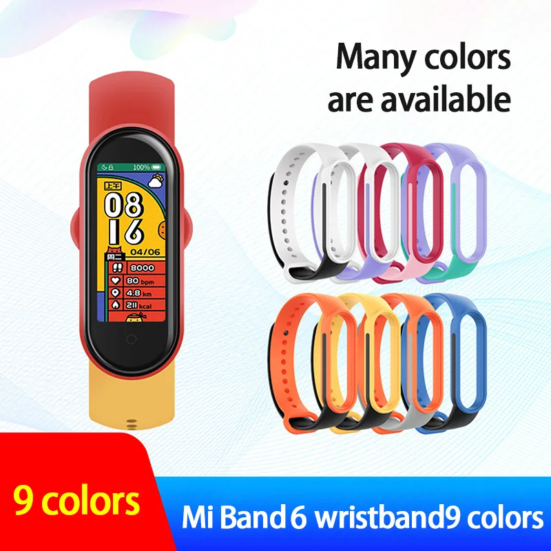Силиконовый ремешок для Xiaomi Mi Band 6, двухцветный ремешок, спортивный ремешок с двойной пряжкой, защита от пота, сменные ремешки на запястье, 1 ш...
Силиконовый ремешок для Xiaomi Mi Band 6, двухцветный ремешок, спортивный ремешок с двойной пряжкой, защита от пота, сменные ремешки на запястье, 1 ш...