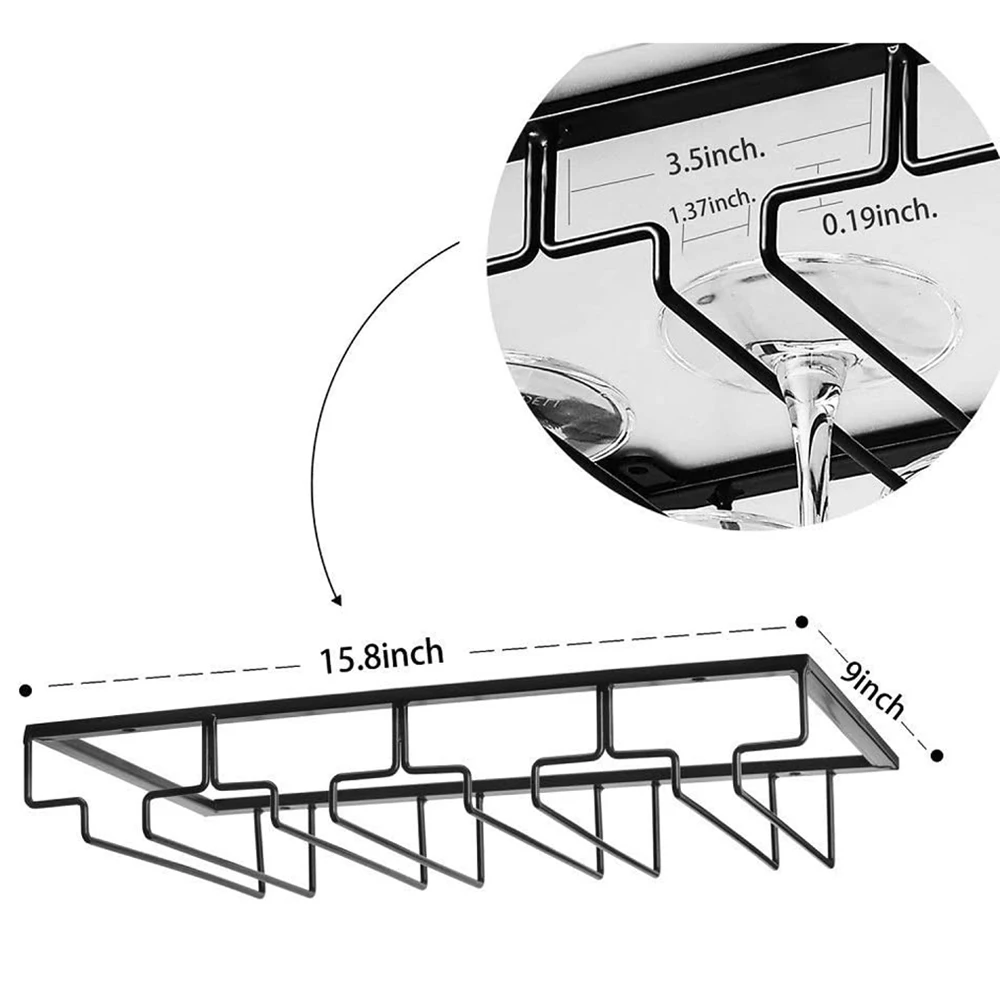 3/4Slot Creative Wrought Iron Wine Glass Holder Upside Down Goblet Storage Kitchen Bar Counter Hanging Cup Holder Goblet Family 
3/4Slot Creative Wrought Iron Wine Glass Holder Upside Down Goblet Storage Kitchen Bar Counter Hanging Cup Holder Goblet Family
