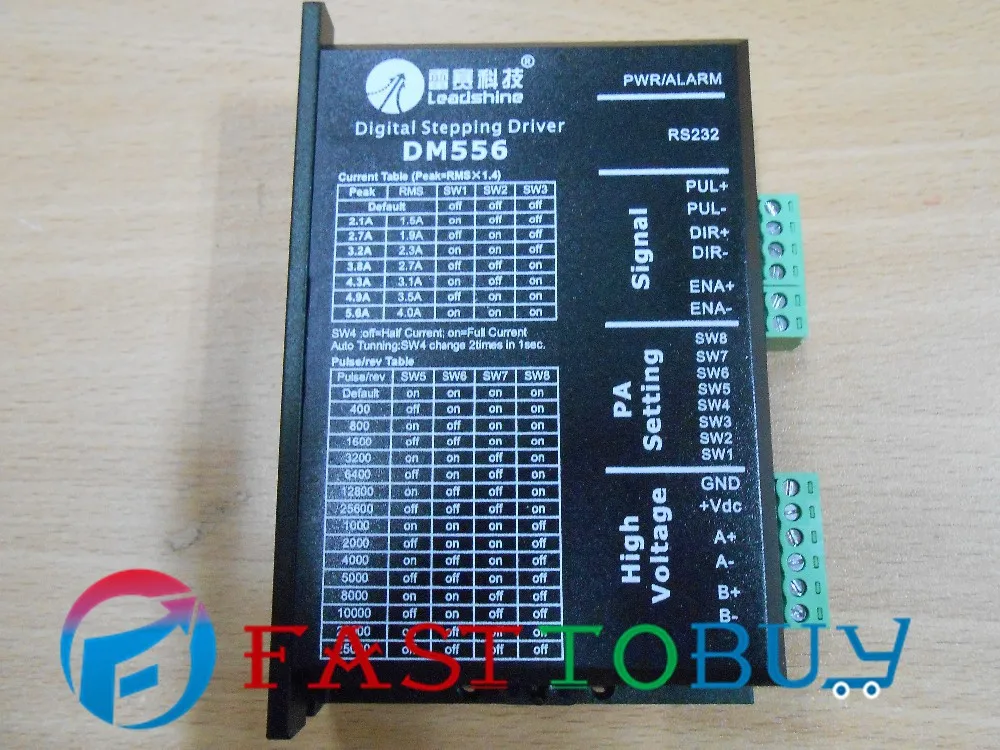 Leadshine Stepper Motor Drive 2ph 2.8A 1.3NM NEMA23 57mm 18~50VDC For CNC Engraving Machine 57HS13+DM556
Leadshine Stepper Motor Drive 2ph 2.8A 1.3NM NEMA23 57mm 18~50VDC For CNC Engraving Machine 57HS13+DM556