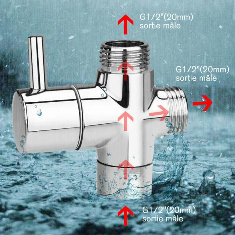 Water Separator Shower Tee Adapter G1/2" Wall Mounted Shower Head Diverter Valve Plastic Diverter Valve Bathroom Accessories
Water Separator Shower Tee Adapter G1/2" Wall Mounted Shower Head Diverter Valve Plastic Diverter Valve Bathroom Accessories