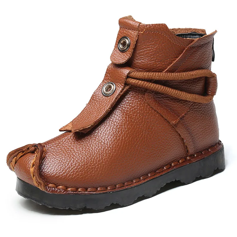 2022 Spring Handmade Retro Genuine Leather Flat Ankle Boots for Women Low Heel Winter Warm Plush Western Boots Zapatos De Mujer
2022 Spring Handmade Retro Genuine Leather Flat Ankle Boots for Women Low Heel Winter Warm Plush Western Boots Zapatos De Mujer