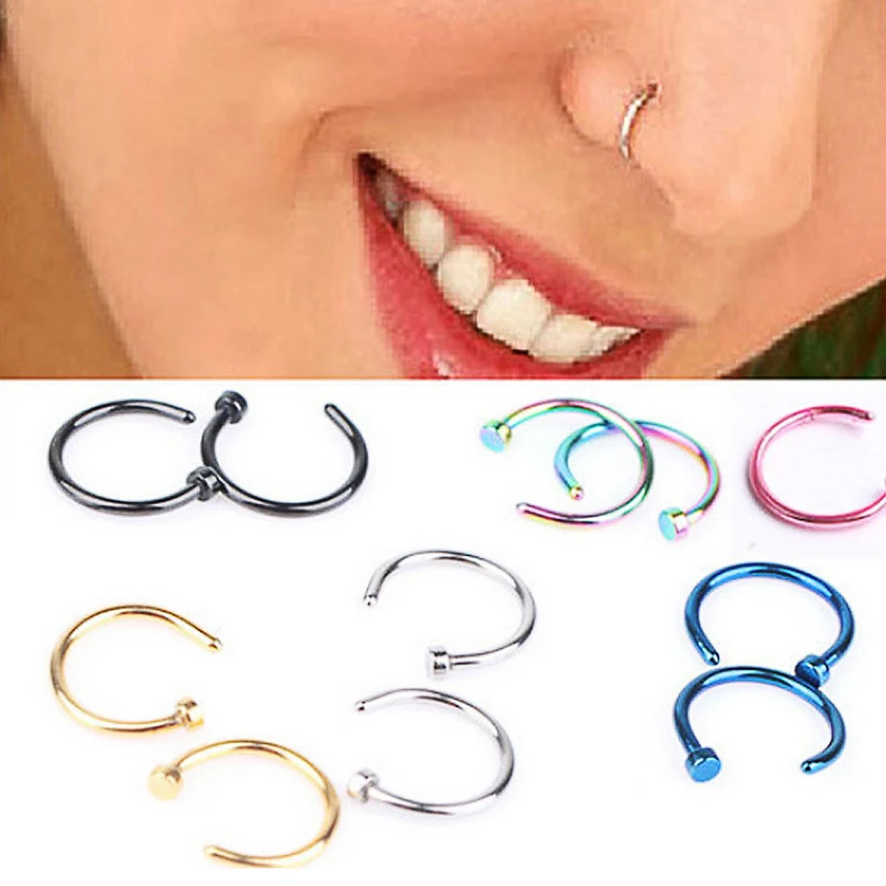 Fake Septum Nose Ring&Stud Lip Navel Hoop Nose Piercing Snag Rings Clip Earrings for Women Sexy Body Jewelry Party Accessories
Fake Septum Nose Ring&Stud Lip Navel Hoop Nose Piercing Snag Rings Clip Earrings for Women Sexy Body Jewelry Party Accessories