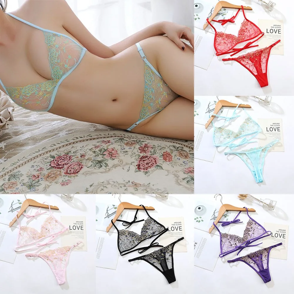 Sexy Women Sweet Lace Mesh Micro G-String Elegant Soft Underwear Bikini Set Bra Top Thong Lingerie Multicolor
Sexy Women Sweet Lace Mesh Micro G-String Elegant Soft Underwear Bikini Set Bra Top Thong Lingerie Multicolor