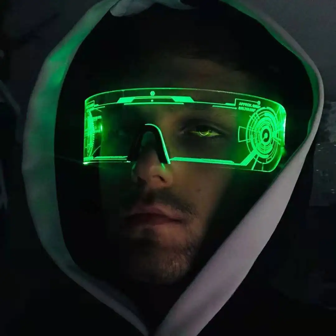 EI LED Luminous Sunglasses Punk Men Women Fashion LED light Visor Glasses For Bar party 7 Color Light Up Glasses Christmas decor
EI LED Luminous Sunglasses Punk Men Women Fashion LED light Visor Glasses For Bar party 7 Color Light Up Glasses Christmas decor