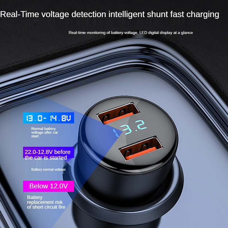 Dual USB Car Charger 106W Max Dual USB Quick Charge QC 3.0 PD 65W For iPhone Samsung Huawei Xiaomi USB-C Fast Charging
Dual USB Car Charger 106W Max Dual USB Quick Charge QC 3.0 PD 65W For iPhone Samsung Huawei Xiaomi USB-C Fast Charging