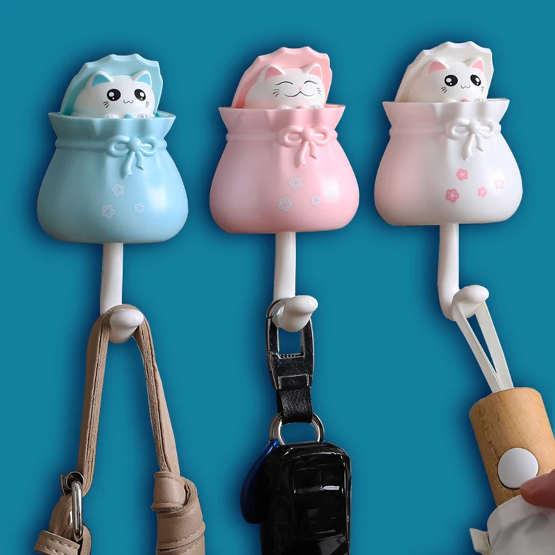 Household Cartoon Cat Hooks Key Holder Wall Mounted Adhesive Coat Hanger Organizer Accessories
Household Cartoon Cat Hooks Key Holder Wall Mounted Adhesive Coat Hanger Organizer Accessories