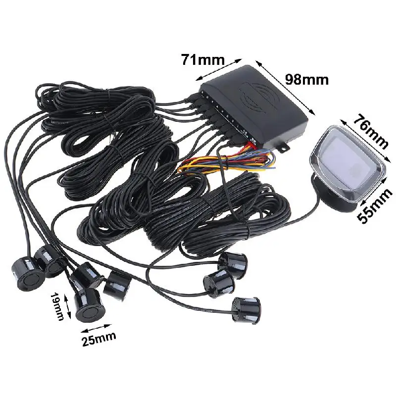 Car Auto Parktronic LED Parking Sensor With 8 Sensors Reverse Backup Car Parking Radar Monitor Detector System Backlight Display
Car Auto Parktronic LED Parking Sensor With 8 Sensors Reverse Backup Car Parking Radar Monitor Detector System Backlight Display