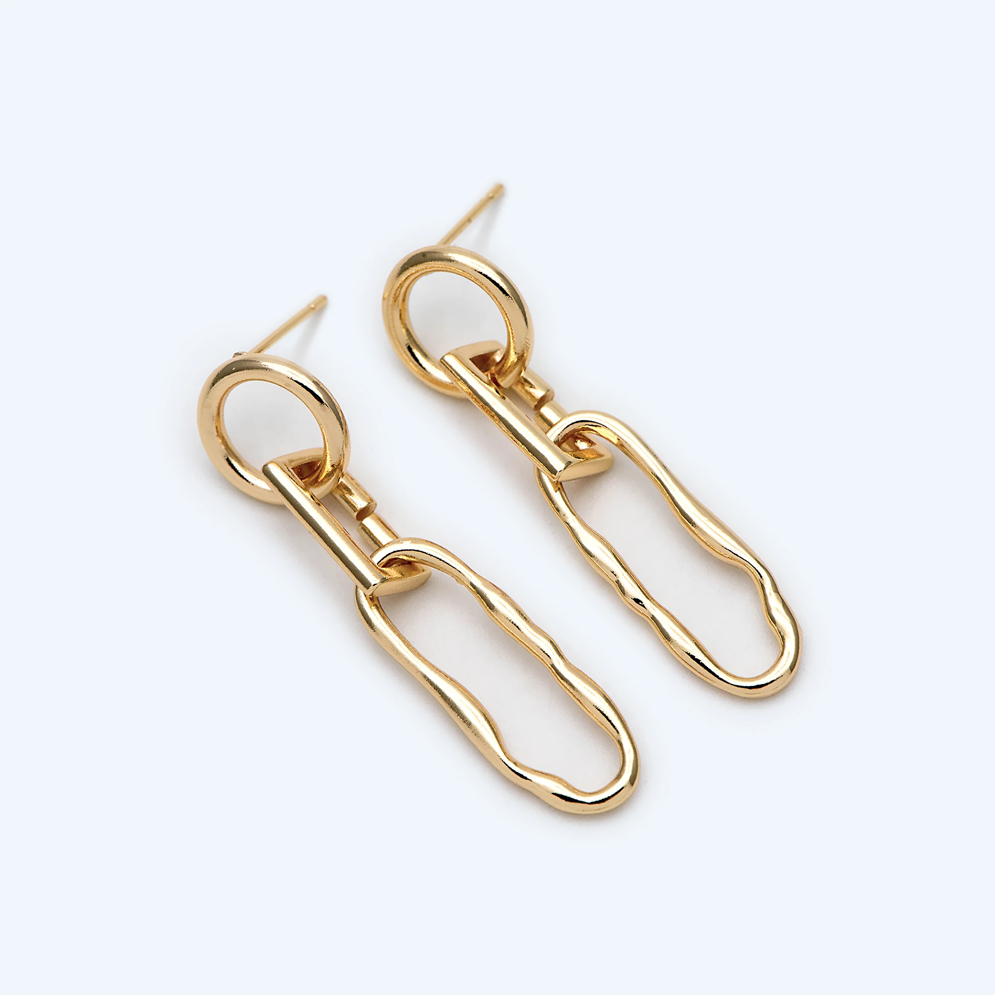 10pcs Long Oval Ear Posts, 18K Gold Plated Brass, Minimalist Earrings (GB-1823)
10pcs Long Oval Ear Posts, 18K Gold Plated Brass, Minimalist Earrings (GB-1823)