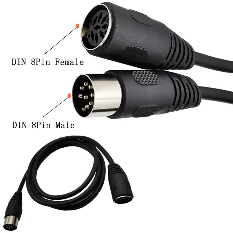 8 PIN DIN Male to 8 PIN DIN female Extention speaker Audio Cable 0.5m 1.5m 
8 PIN DIN Male to 8 PIN DIN female Extention speaker Audio Cable 0.5m 1.5m