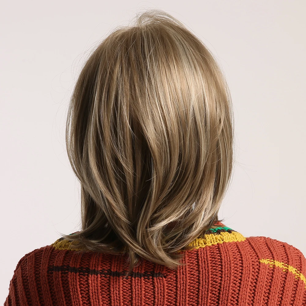 Джемма светильник коричневый блондин высокого парики с челкой короткие прямые