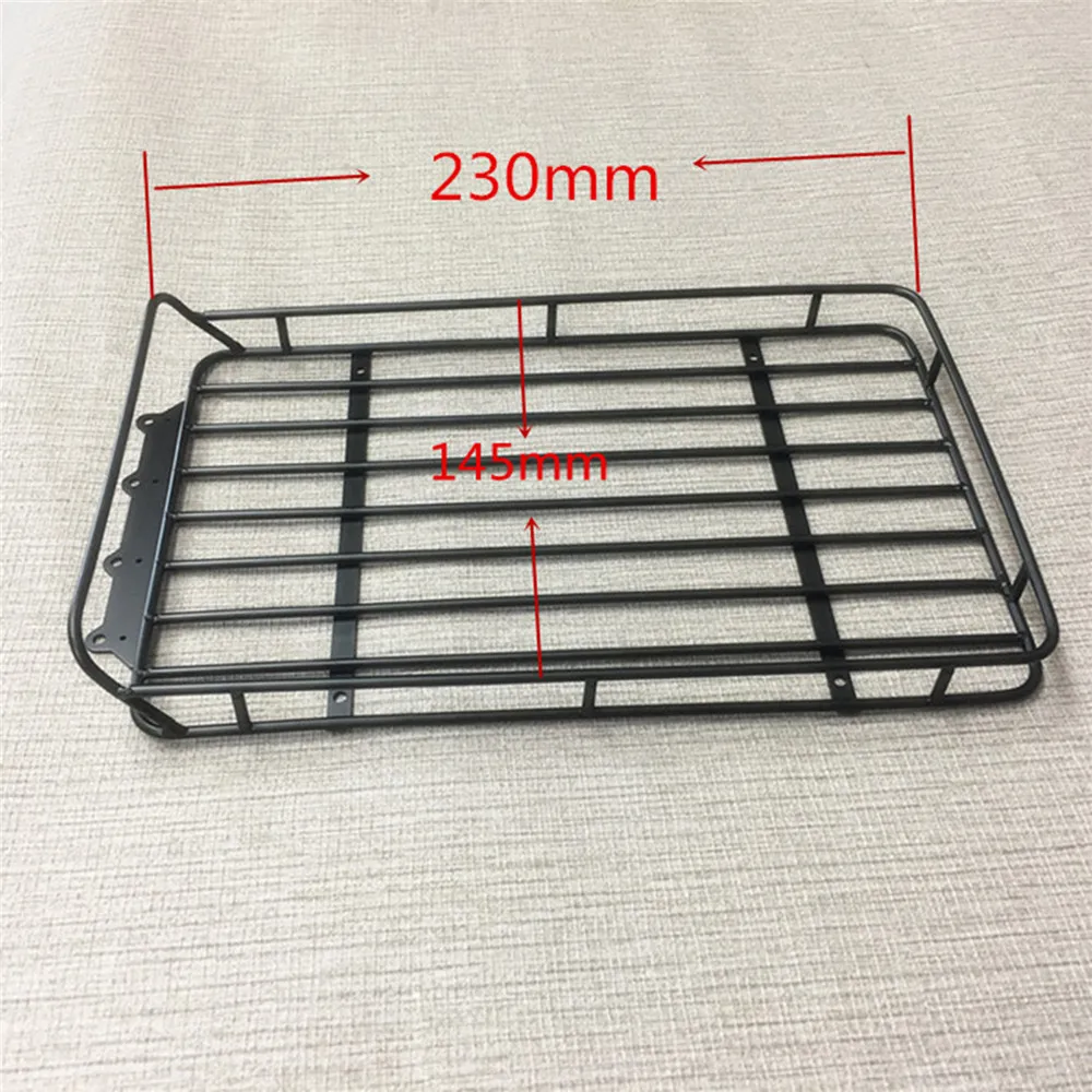 230*145*30mm Roof Rack Luggage Carrier for 1/10 Traxxas Trx4 Bronco Axial SCX10 RC Crawler Car Parts Accessories
230*145*30mm Roof Rack Luggage Carrier for 1/10 Traxxas Trx4 Bronco Axial SCX10 RC Crawler Car Parts Accessories