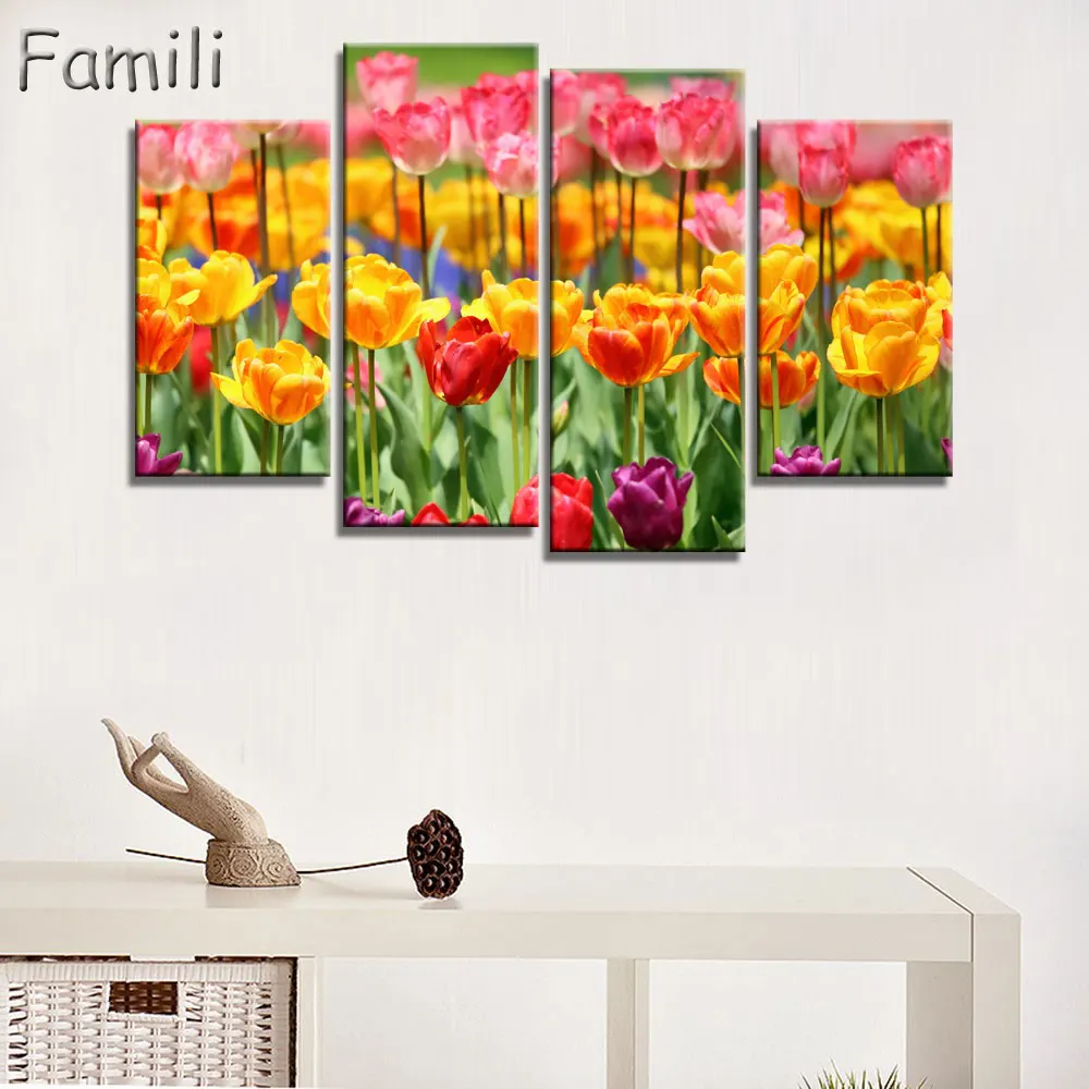 

4pcs Canvas painting poster pictures quadro cuadros decoracion quadros painting home decor posters wall pictures living room
