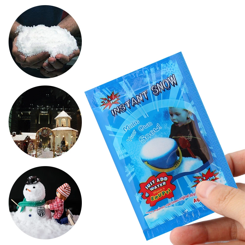 1 Pack Artificial Snow Christmas Decorations Wedding Festival Party Magic Prop Fake Snow Instant Snow Powder Fluffy Snowflake
1 Pack Artificial Snow Christmas Decorations Wedding Festival Party Magic Prop Fake Snow Instant Snow Powder Fluffy Snowflake