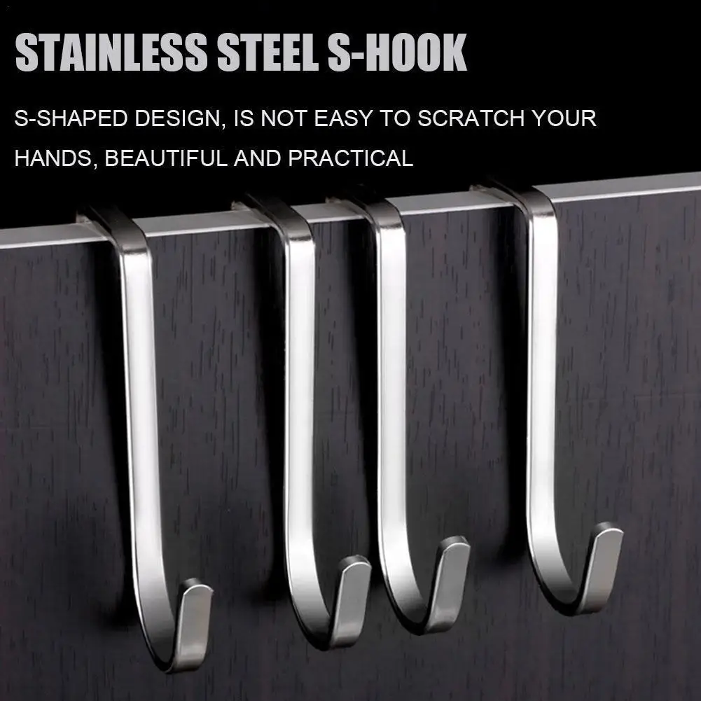 1Pcs silver steel S-Shaped Hook 8.5 x 4 x 3cm Home Hotel punch door behind the hook coat Durable free C0U7
1Pcs silver steel S-Shaped Hook 8.5 x 4 x 3cm Home Hotel punch door behind the hook coat Durable free C0U7