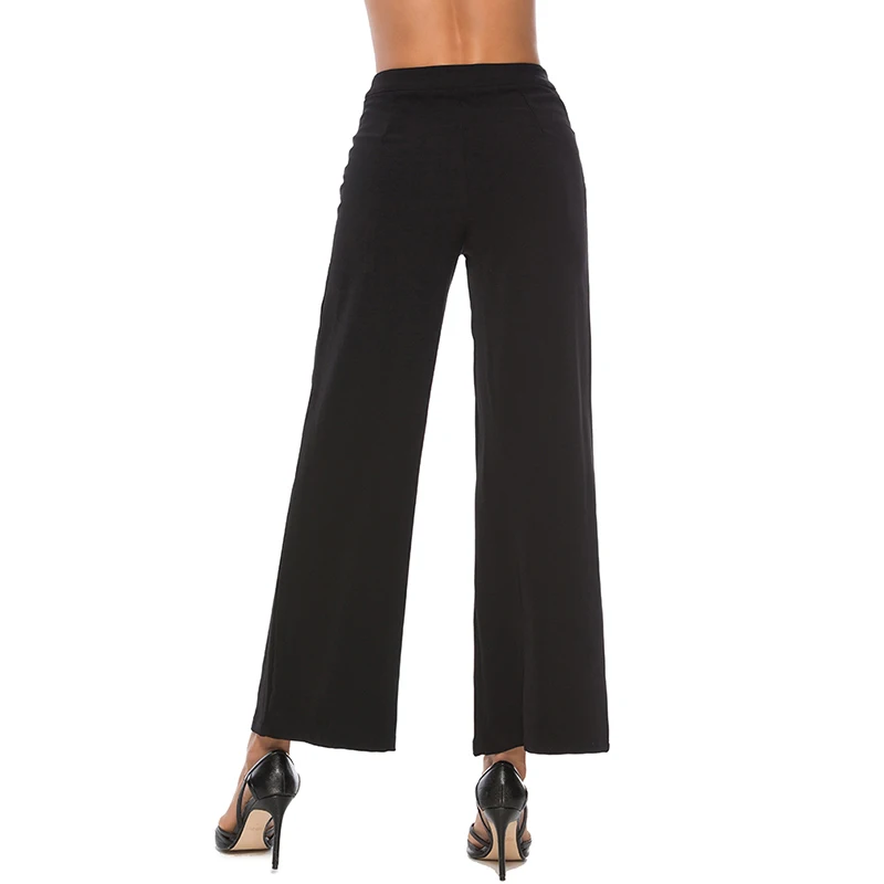 High Waist Wide Leg Pants Office Lady Buttons Long Trousers 2021 Women Plain Workwear Pants
High Waist Wide Leg Pants Office Lady Buttons Long Trousers 2021 Women Plain Workwear Pants