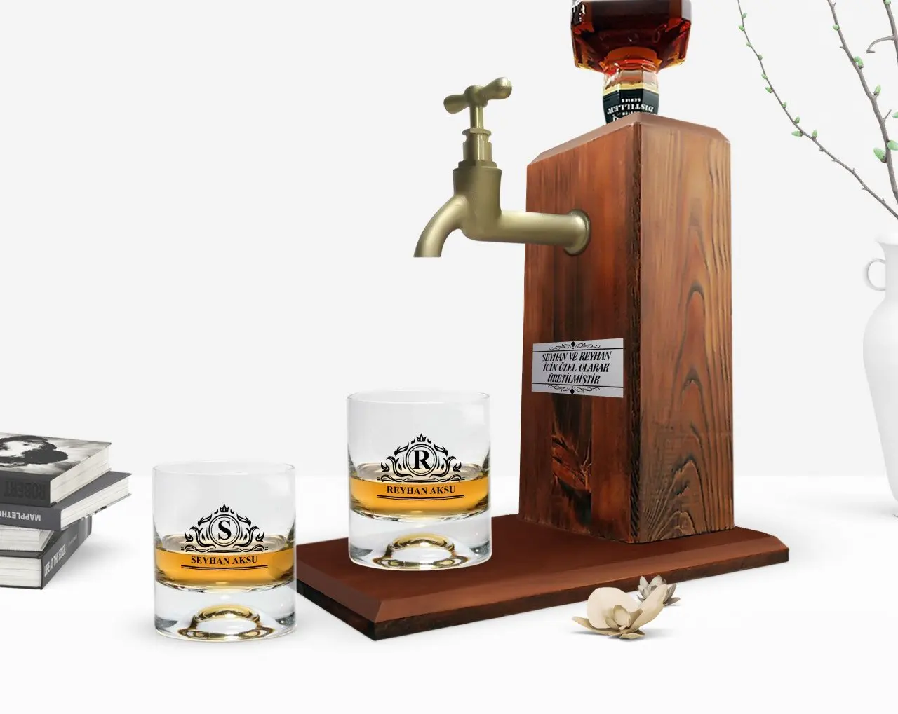 Personalized Colorful Printed Is Dual Whisky Cup and Wood Whisky Stand Gift Seti-12
Personalized Colorful Printed Is Dual Whisky Cup and Wood Whisky Stand Gift Seti-12