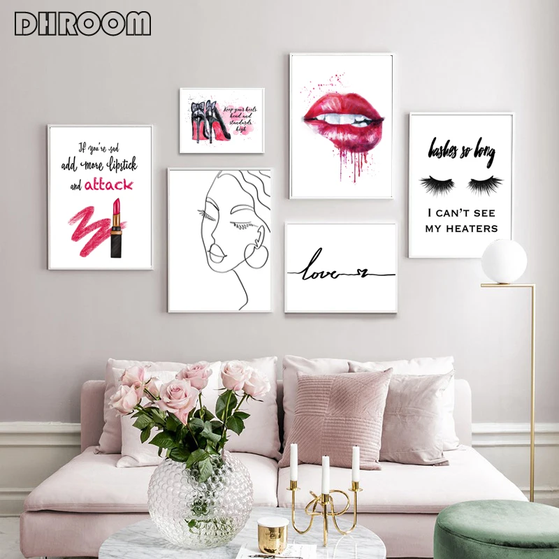 Makeup Fashion Wall Art Painting High Heels Inspirational Quotes Canvas Poster Print Lashes Picture Beauty Room Decoration
Makeup Fashion Wall Art Painting High Heels Inspirational Quotes Canvas Poster Print Lashes Picture Beauty Room Decoration