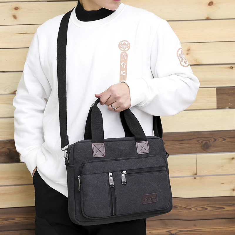Canvas Men's Handbag Shoulder Bag Travel Large Capacity Multi-layer Crossbody Bag Student Travel Top-handle Bag Leisure Tote
Canvas Men's Handbag Shoulder Bag Travel Large Capacity Multi-layer Crossbody Bag Student Travel Top-handle Bag Leisure Tote
