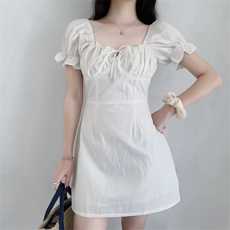 Women Vestidos 2020 Summer French Niche Waist White Mini Dress Square Collar Puff Sleeve Dress Slim Fashion Holiday A Line Dress
Women Vestidos 2020 Summer French Niche Waist White Mini Dress Square Collar Puff Sleeve Dress Slim Fashion Holiday A Line Dress