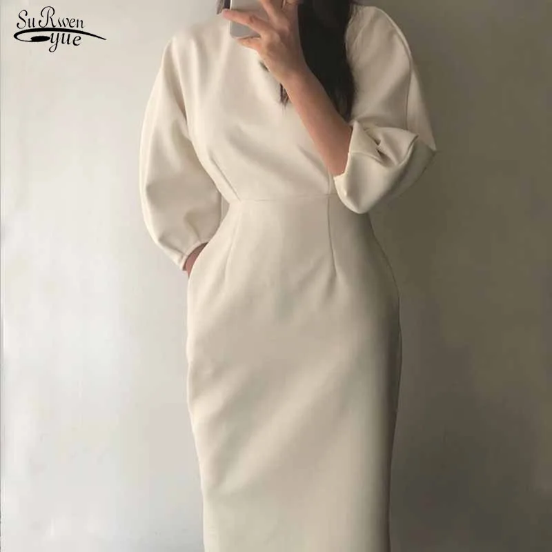 Fashion Sexy Solid Color Dress Women Elegant Slim O-neck Puff Sexy Solid Ladies Office Dress Slim Midi Dress Vestidos OL 12089
Fashion Sexy Solid Color Dress Women Elegant Slim O-neck Puff Sexy Solid Ladies Office Dress Slim Midi Dress Vestidos OL 12089