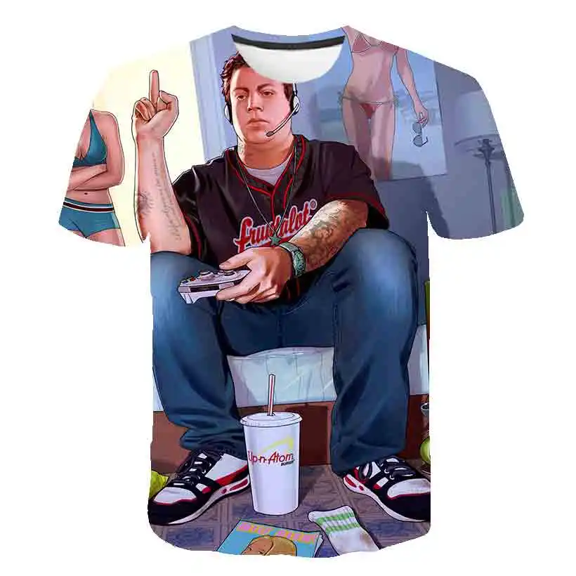 3D Grand Theft Auto Game GTA 5 Boys' clothes Summer T Shirts Cool Children TShirt Colorful Print T-shirt in Tee Funny clothing
3D Grand Theft Auto Game GTA 5 Boys' clothes Summer T Shirts Cool Children TShirt Colorful Print T-shirt in Tee Funny clothing