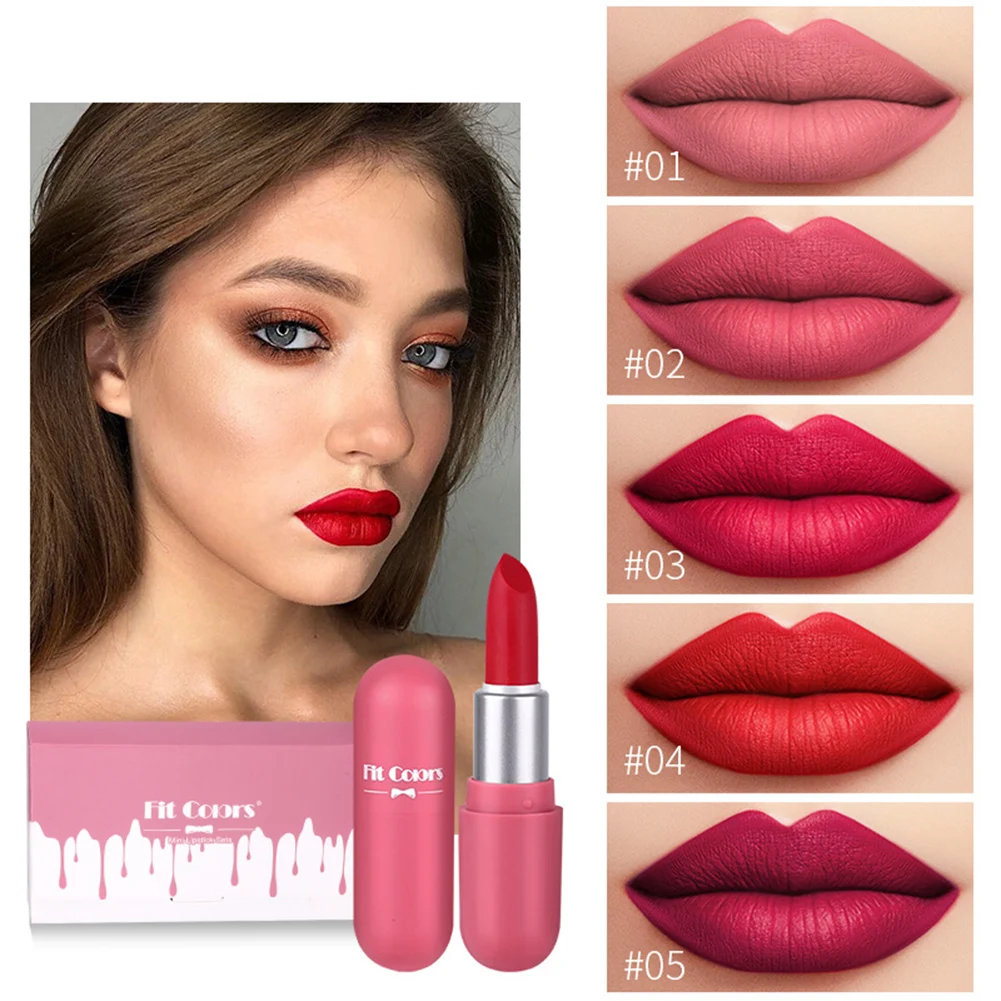 5pcs Mini Capsule Super Stay Lipstick Matte Velvet Lipstick Set Waterproof Non-Stick High Color Rendering Lip Makeup Cosmetics
5pcs Mini Capsule Super Stay Lipstick Matte Velvet Lipstick Set Waterproof Non-Stick High Color Rendering Lip Makeup Cosmetics