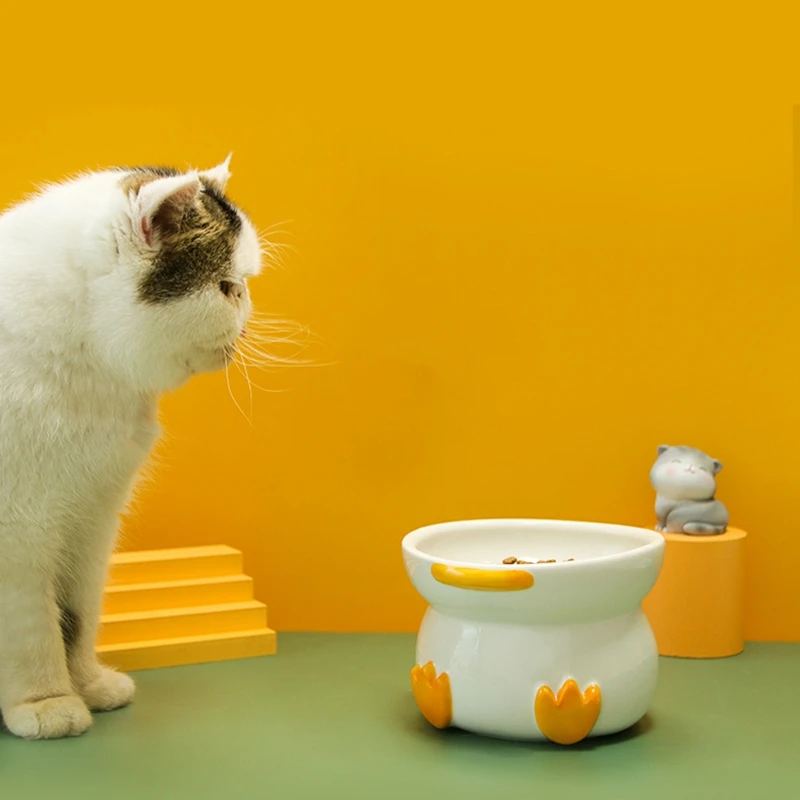 Cat Pet Bowl Ceramic Bowl Food Bowl Anti-Tipping Animal Series Pet Bowl Oblique Design Protection Cervical Vertebrae
Cat Pet Bowl Ceramic Bowl Food Bowl Anti-Tipping Animal Series Pet Bowl Oblique Design Protection Cervical Vertebrae