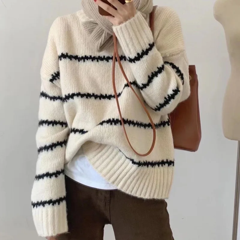 Women's Sweater Idle Style Crew Neck Knitted Sweater 2021 Autumn And Winter Knit Top N4768
Women's Sweater Idle Style Crew Neck Knitted Sweater 2021 Autumn And Winter Knit Top N4768
