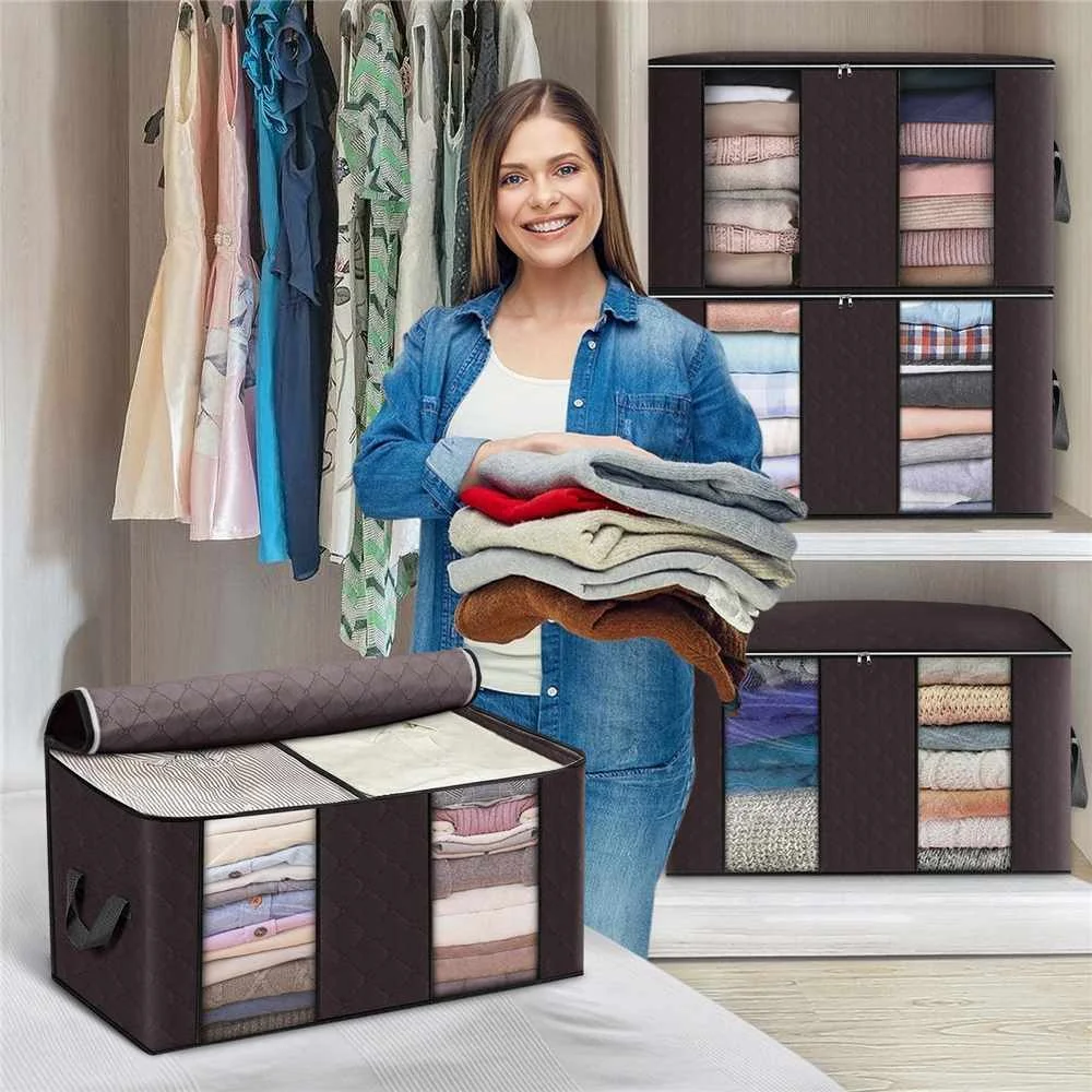2pcs/Set 90L Foldable Clothes Quilt Storage Bags Blanket Sweater Storage Organizer Box Sorting Pouches Clothes Sets For Home
2pcs/Set 90L Foldable Clothes Quilt Storage Bags Blanket Sweater Storage Organizer Box Sorting Pouches Clothes Sets For Home