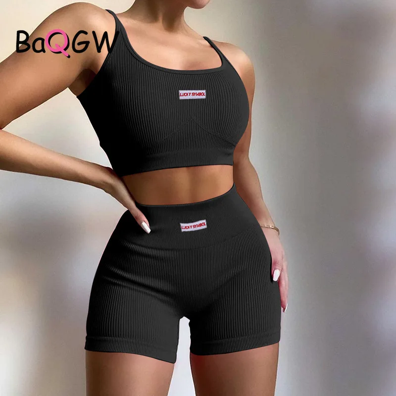 BaQGW Letter Print Two Piece Sets Women Tracksuit Crop Tops+Elastic Bike Shorts Sporty Matching Suits Casual Female Solid Outfit
BaQGW Letter Print Two Piece Sets Women Tracksuit Crop Tops+Elastic Bike Shorts Sporty Matching Suits Casual Female Solid Outfit
