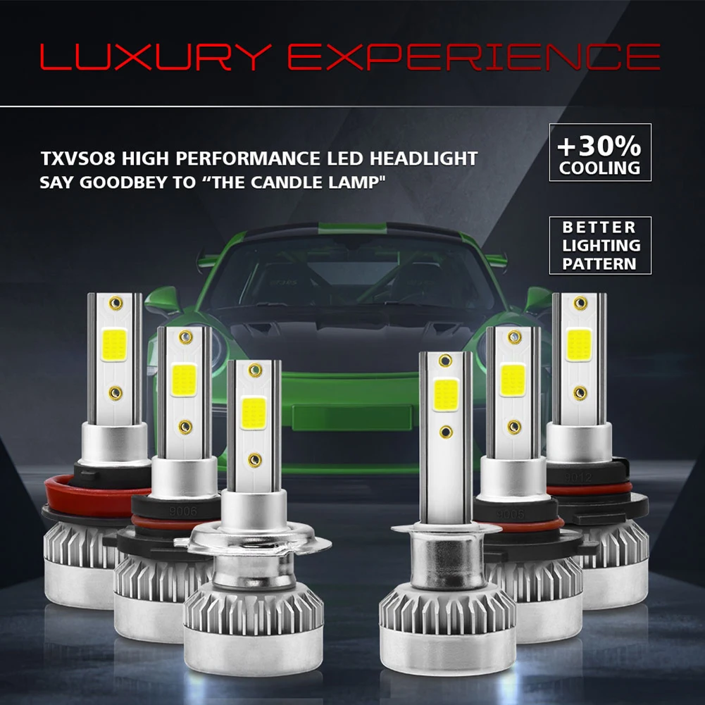 1Pair H7 LED Headlight Bulb H1 H8 H9 H11 9005 9012 9-24V 20000LM 6000K White 110W Ultra Bright Auto LED Light Bulb Waterproof
1Pair H7 LED Headlight Bulb H1 H8 H9 H11 9005 9012 9-24V 20000LM 6000K White 110W Ultra Bright Auto LED Light Bulb Waterproof