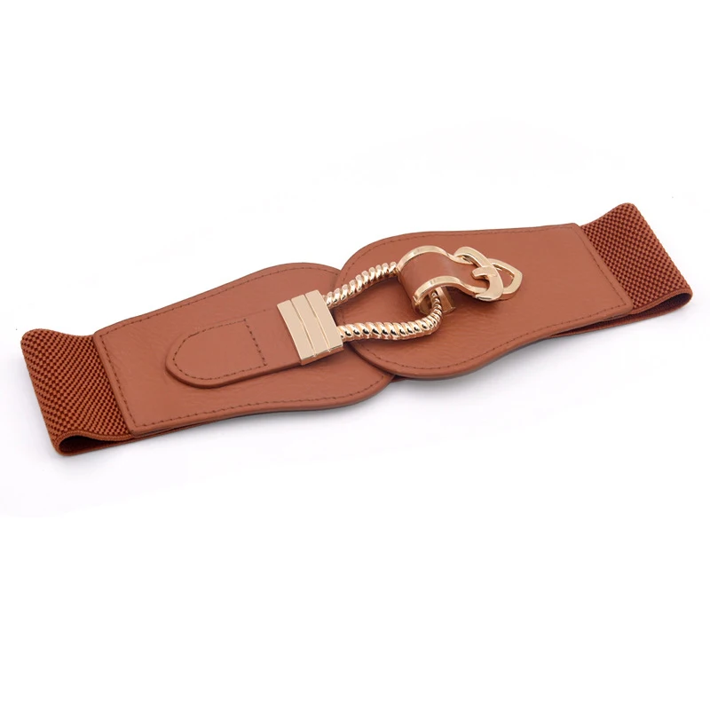 Fashion Wide Waistbands Women Elastic Waist Belt For Dress Sweater Pin Buckle Leather Belts Girls Cummerbunds Stretchy Belt
Fashion Wide Waistbands Women Elastic Waist Belt For Dress Sweater Pin Buckle Leather Belts Girls Cummerbunds Stretchy Belt
