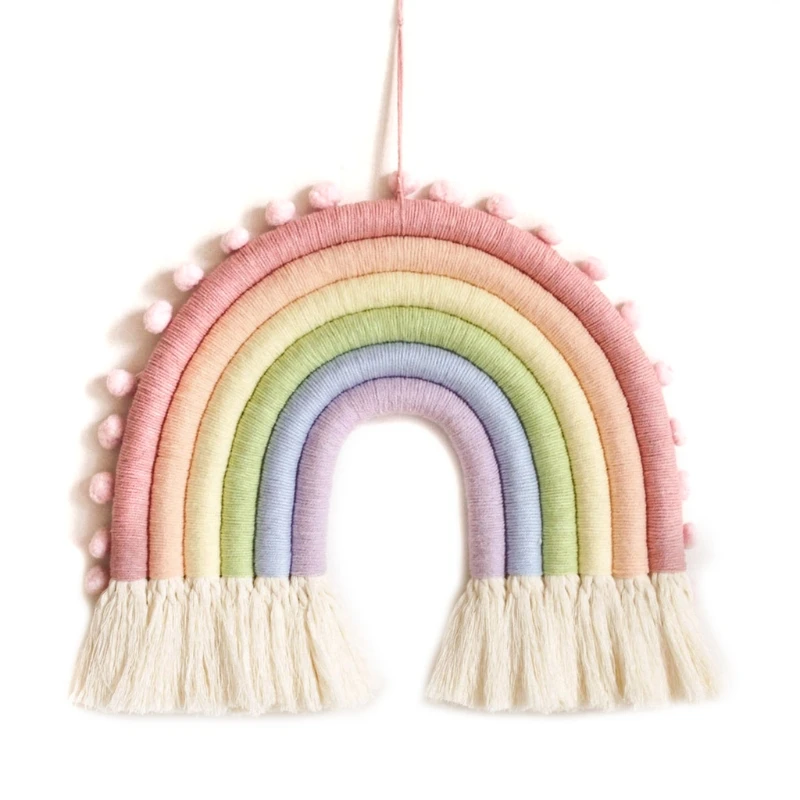 6-слойный скандинавский тканый Радужный гобелен, домашний декор, настенная подвесная игрушка, декор для детской комнаты 
6-слойный скандинавский тканый Радужный гобелен, домашний декор, настенная подвесная игрушка, декор для детской комнаты