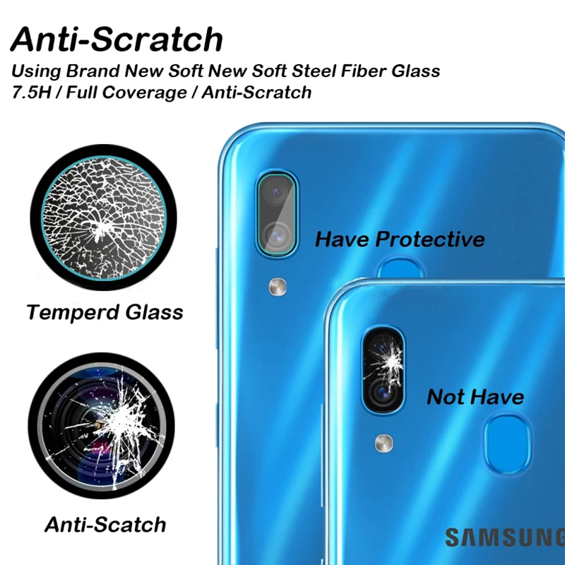 9D прозрачное Защитное стекло для объектива камеры Samsung A70 A50 A30 A20 закаленное